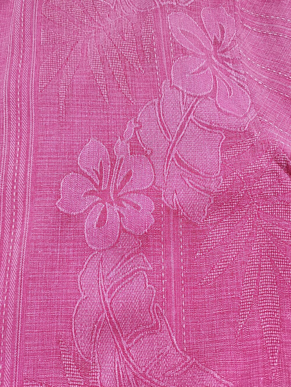 Tommy Bahama 100% Silk Hawaiian Aloha Camp Shirt Pink Floral XL - Picture 7 of 10